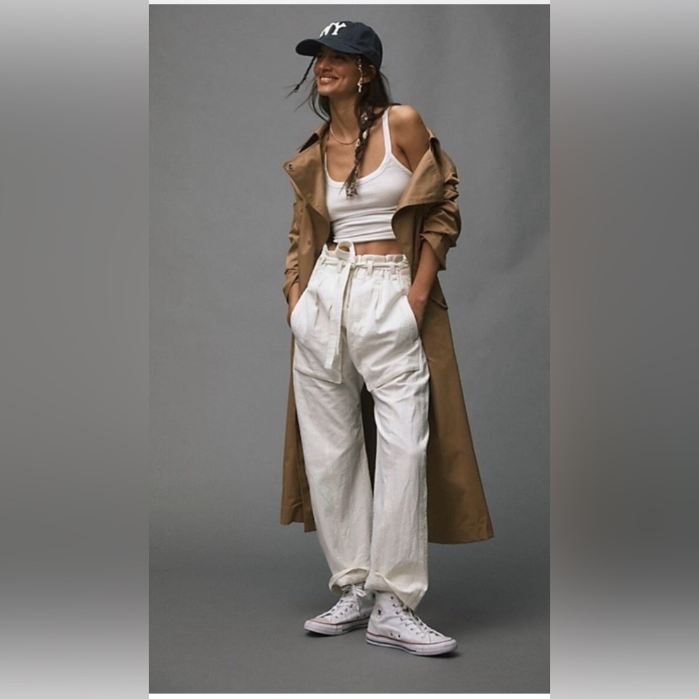 NWT Free People Sky Rider Pant In Ecru (cream Color) Large